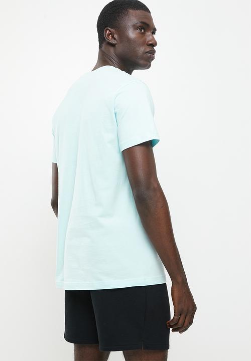 adidas Performance - Single jersey T-shirt - almost blue & white