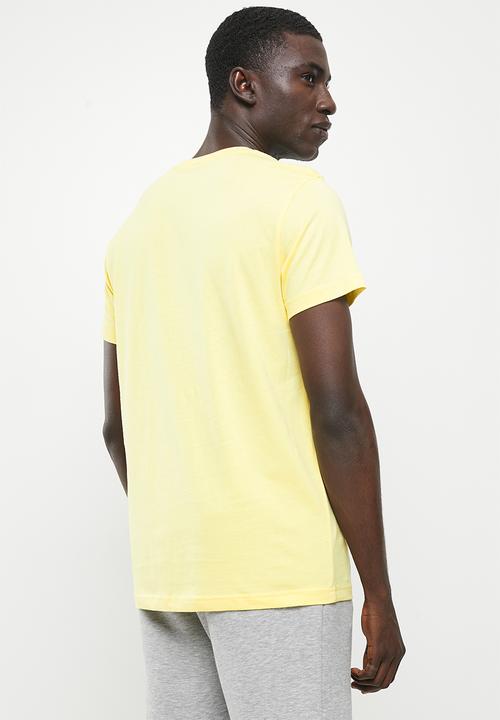adidas Performance - Single jersey T-shirt - almost yellow & white
