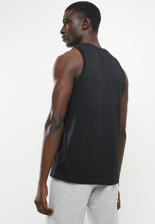 adidas Performance - Single jersey tank -  black & white