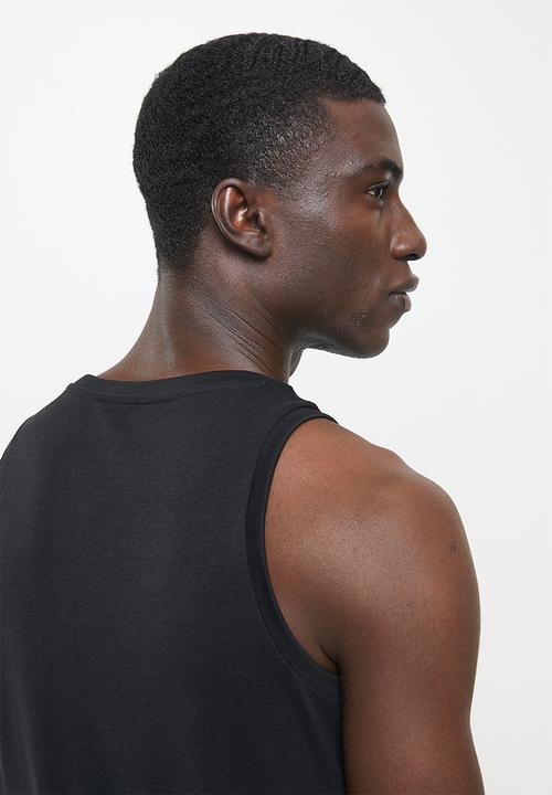 adidas Performance - Single jersey tank -  black & white