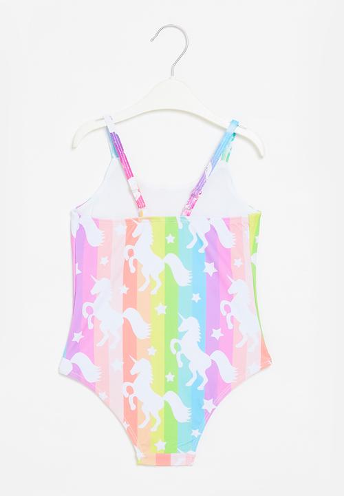 Rebel Republic - Girls unicorn swimsuit - multi