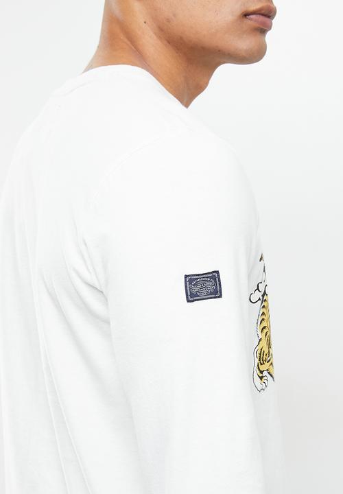Superdry. - Vintage vl narrative ls top - ecru