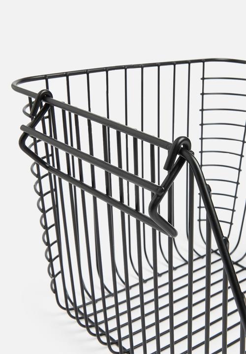 Storage Solutions - Stacky metal basket tall -black