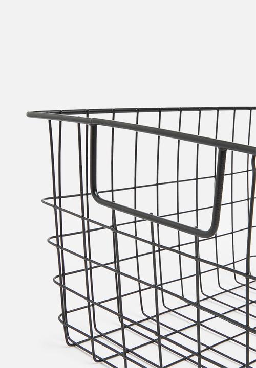 Storage Solutions - Ridge metal basket  handled - black