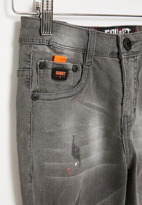 SOVIET - B cyber boys skinny denim - grey