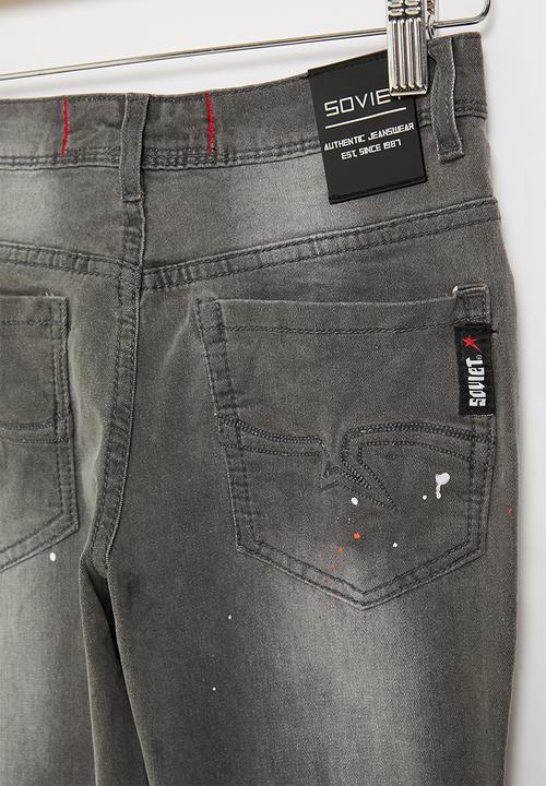SOVIET - B cyber boys skinny denim - grey