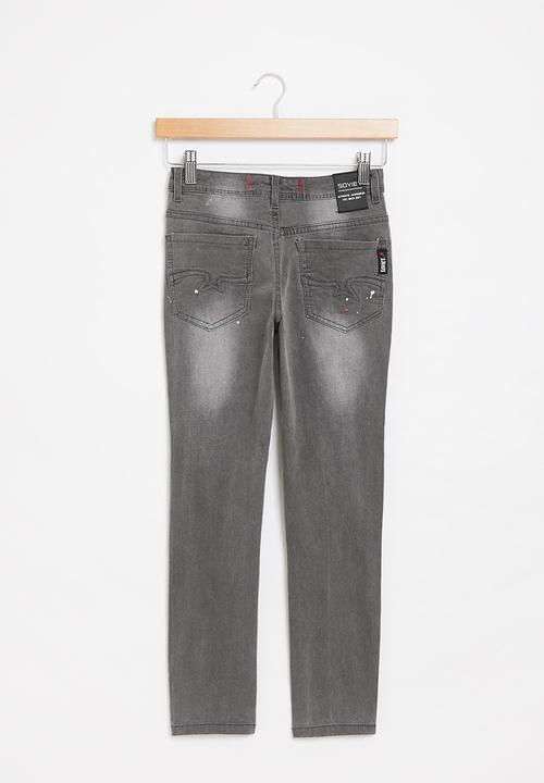 SOVIET - B cyber boys skinny denim - grey