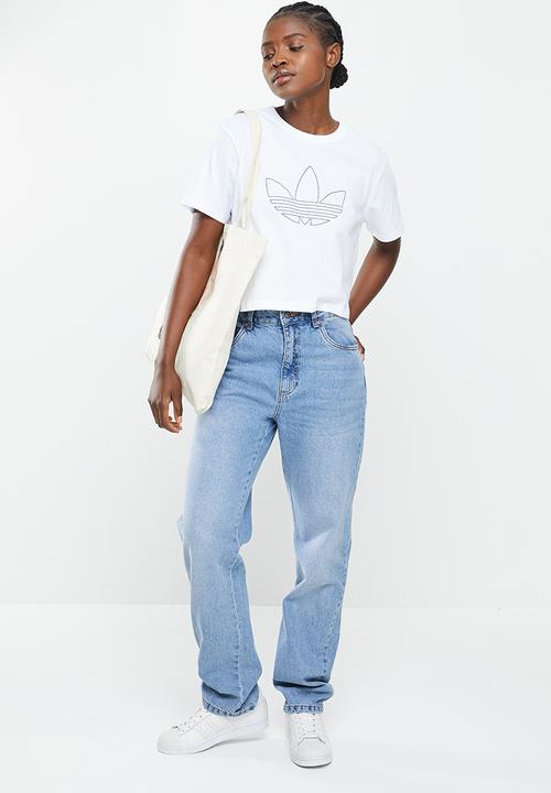 adidas Originals - L play crop w - white