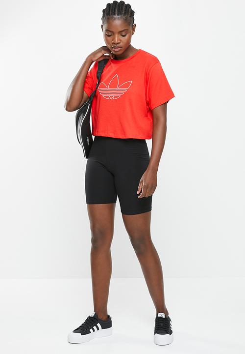 adidas Originals - L play crop w - vivid red