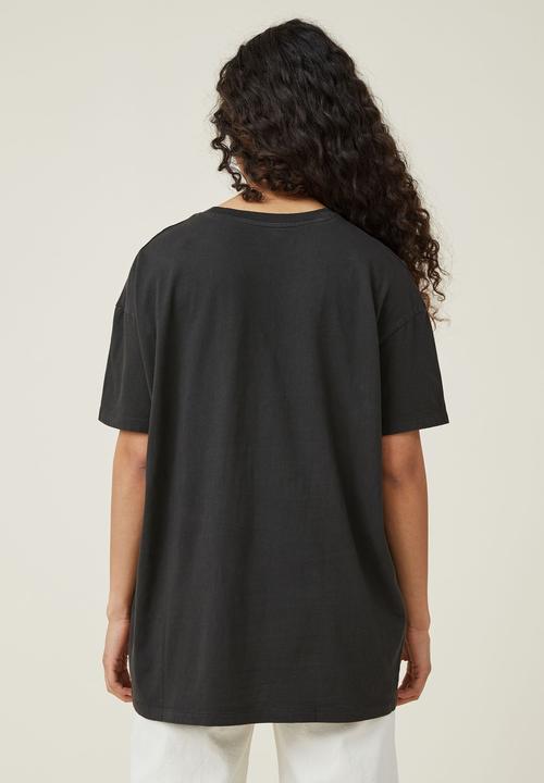 Cotton On - Boyfriend fit graphic tee - kaleidoscope/washed black