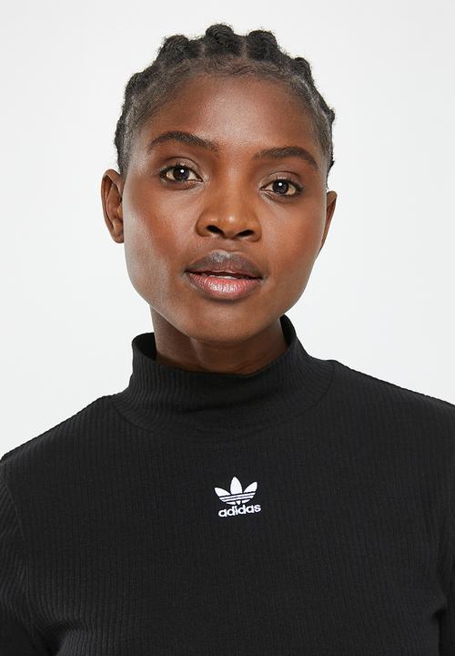 adidas Originals - Rib crop short sleeve tee w - black