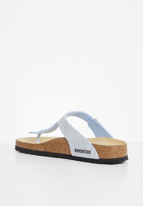 Birkenstock - Gizeh micro fiber regular - shiny python dusty blue