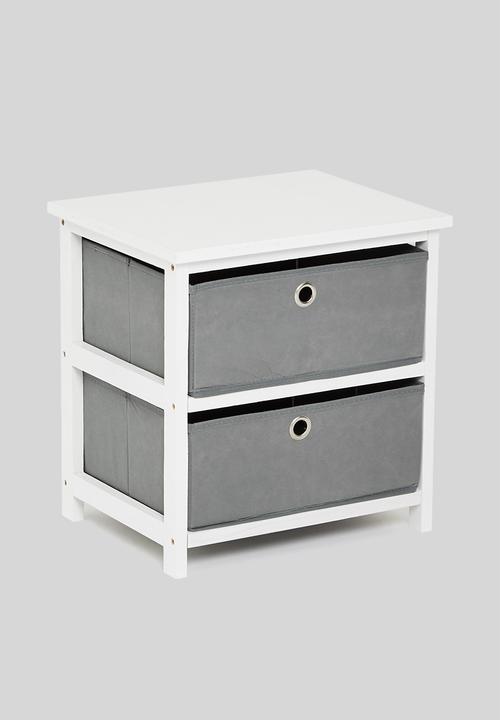 Storage Solutions - 2 drawer cabinet - grey