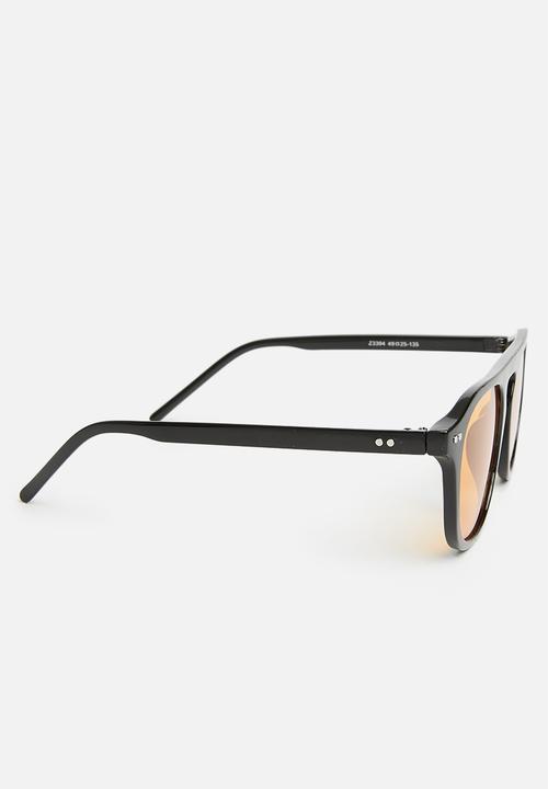 Superbalist - Miso round sunglasses - black & yellow