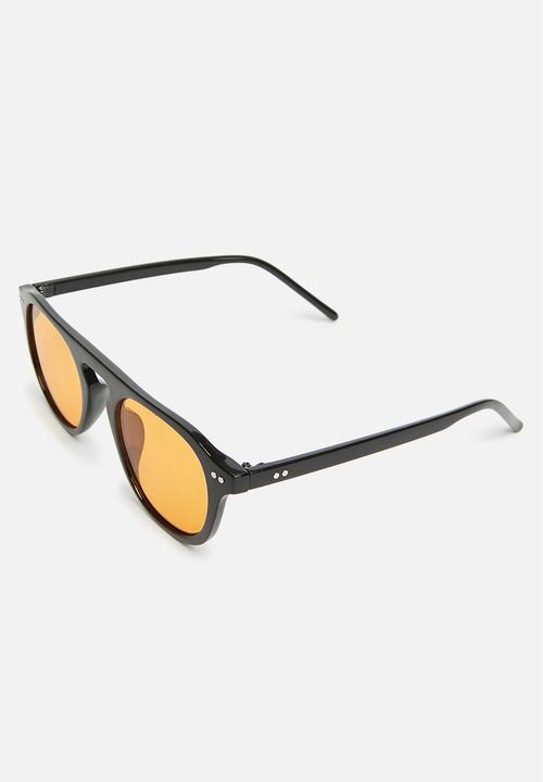 Superbalist - Miso round sunglasses - black & yellow