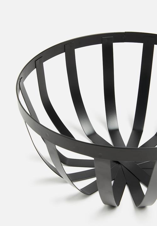 Storage Solutions - Grid fruit basket round - black