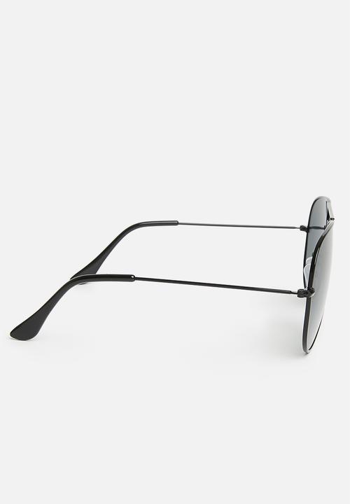Superbalist - Metal frame avaitor sunglasses - black