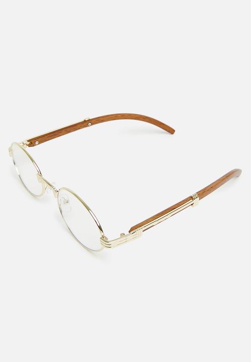 Superbalist - Stephan clear lense sunglasses - gold