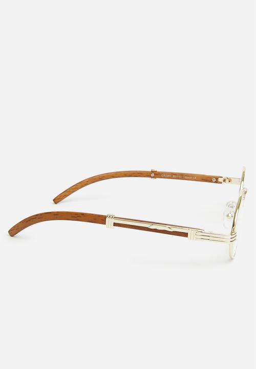 Superbalist - Stephan clear lense sunglasses - gold