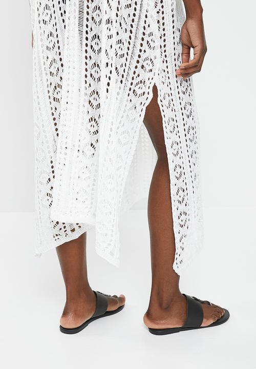 dailyfriday - Side slit midi kaftan - white