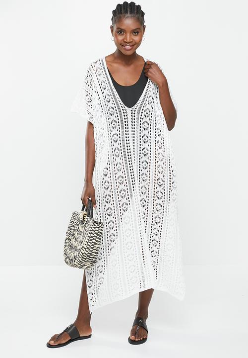 dailyfriday - Side slit midi kaftan - white