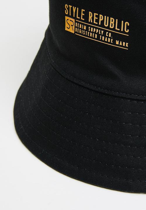 STYLE REPUBLIC - Ziyaad reversible bucket hat - black