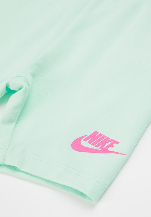 Nike - Nkg hbr boxy tee bike short se - mint foam