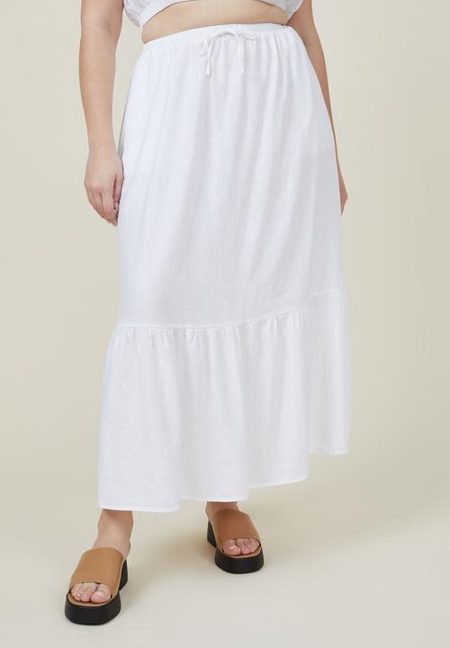 Cotton On - Curve haven maxi skirt - white