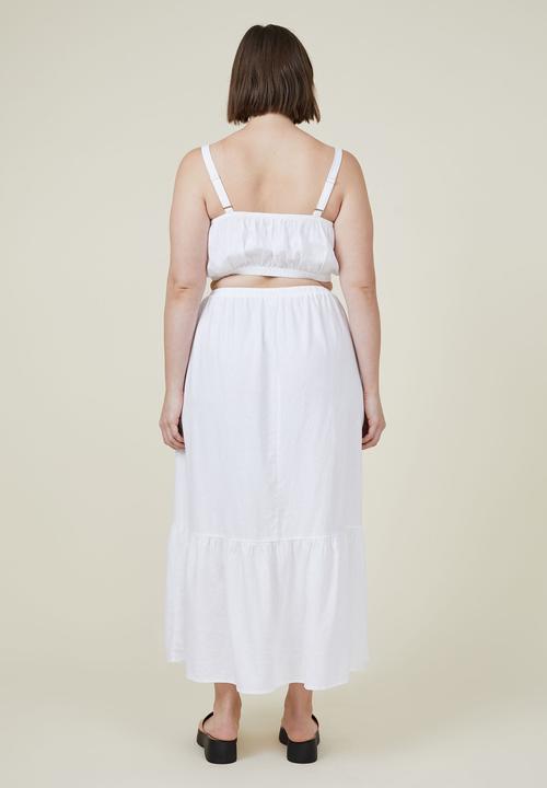 Cotton On - Curve haven maxi skirt - white