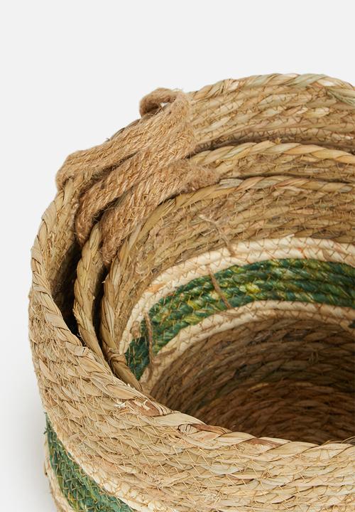 Storage Solutions - Willow basket set - green