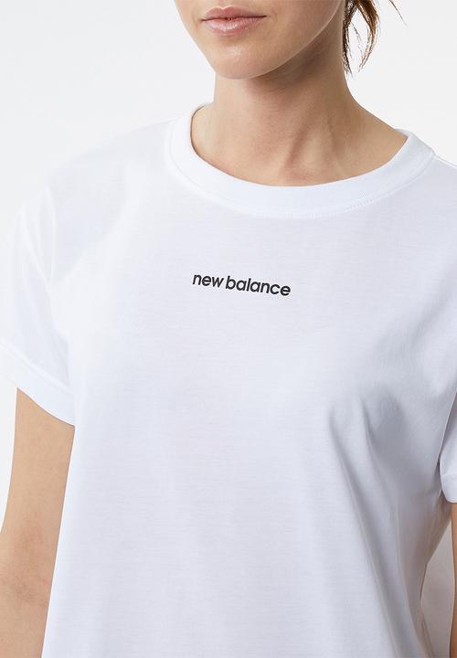 New Balance  - Relentless heather tech short sleeve - white