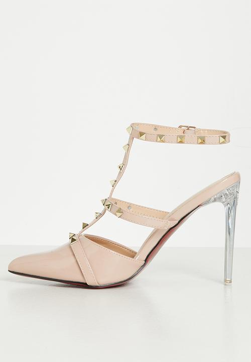Miss Black - Lindt1 barely there stiletto heel - beige 