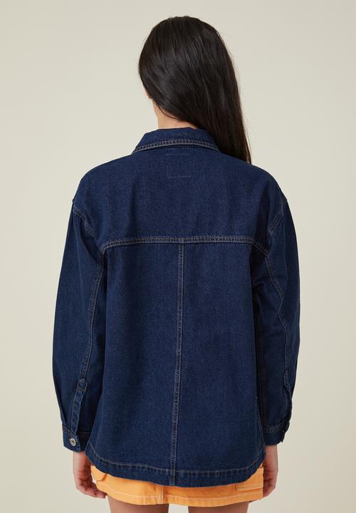 Cotton On - Utility jacket - rinse blue