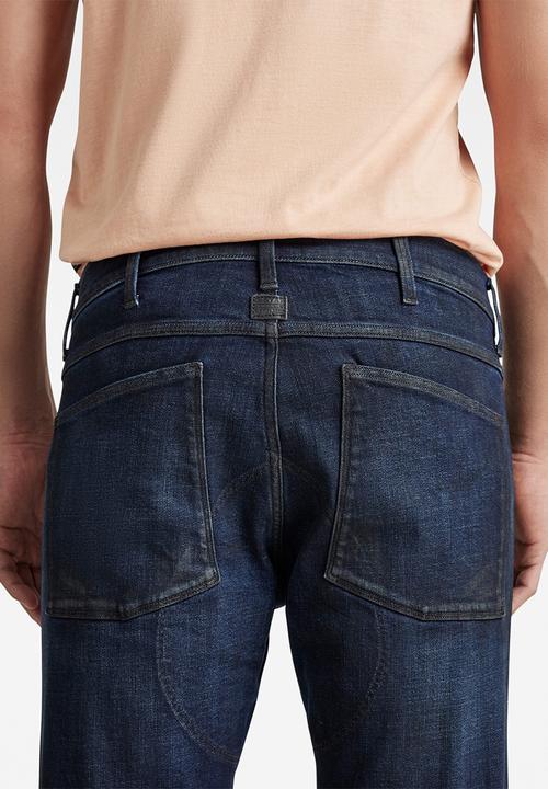 G-STAR - 5620 3d zip knee skinny - worn in dark sapphire