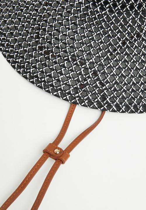 Superbalist - Laurel wide brim - black & white