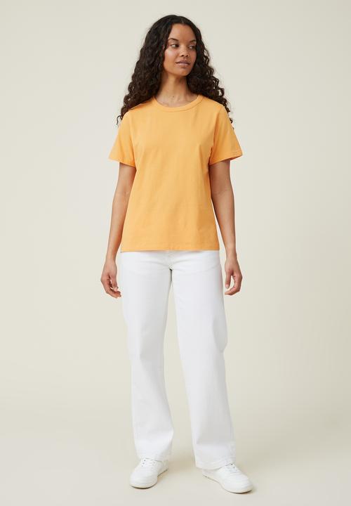 Cotton On - The 91 classic organic tee - soft orange