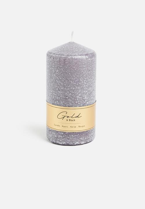H&S - Frosted pillar candle - lilac