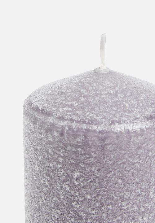 H&S - Frosted pillar candle - lilac