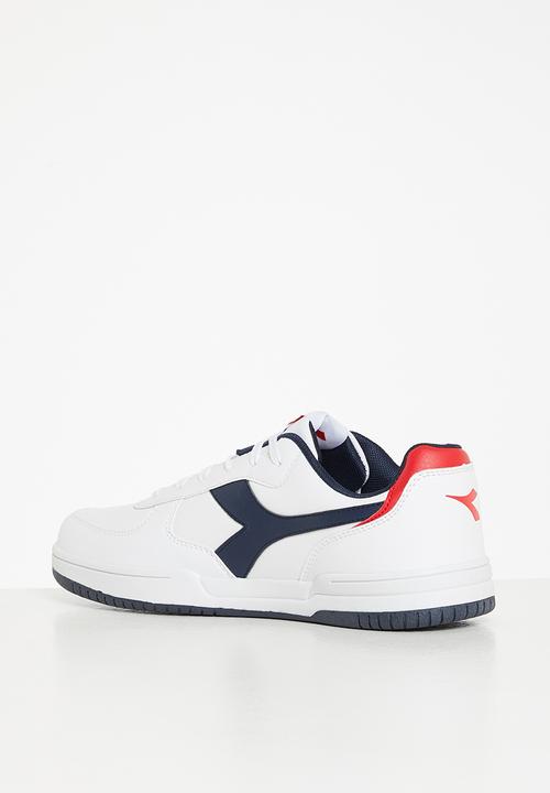 Diadora - Raptor low -  white, black iris & tomato red