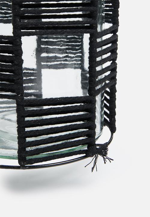 H&S - Weave tealight holder - black
