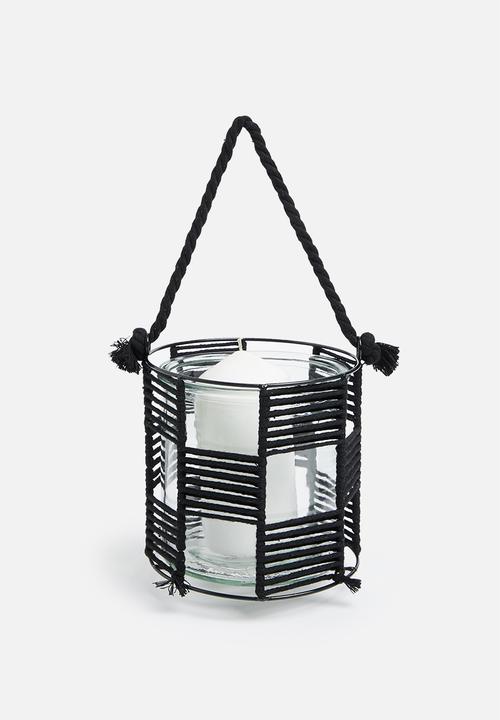 H&S - Weave tealight holder - black
