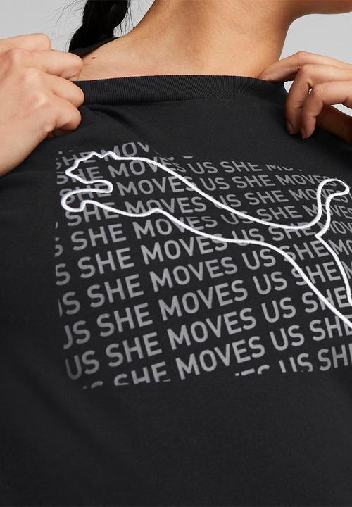 PUMA - She moves us graphic tee - puma black