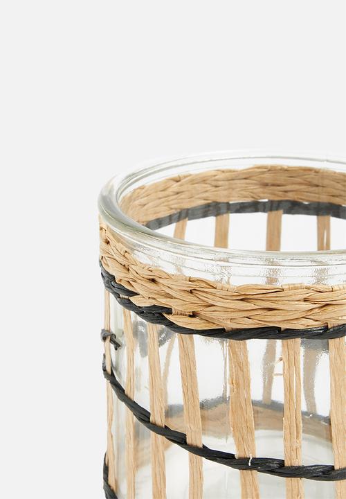 H&S - Luca candle holder - rattan