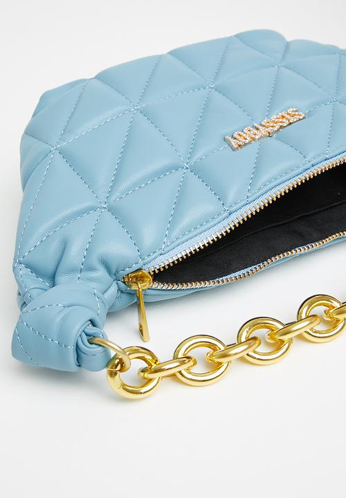 SISSY BOY - Half moon quilted bag - powder blue