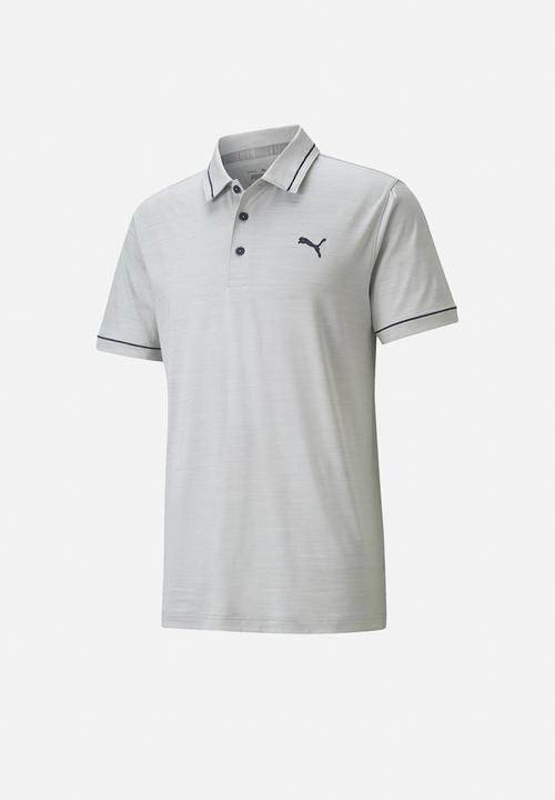 PUMA - Cloudspun monarch golf  polo - high rise heather & navy blazer
