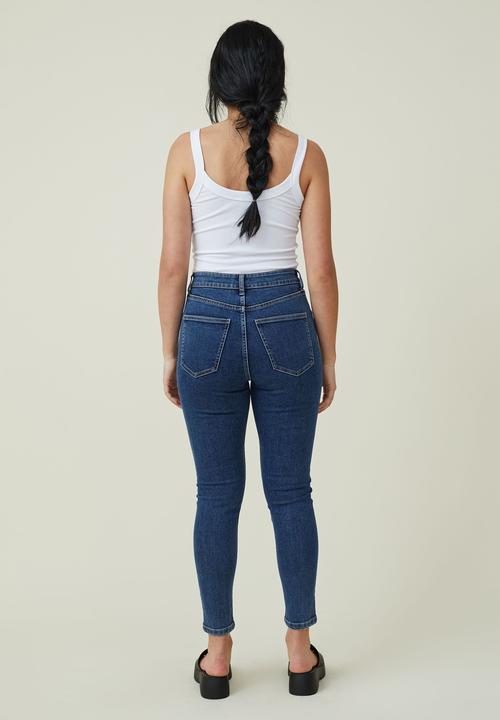 Cotton On - High rise cropped skinny jean - nordic blue