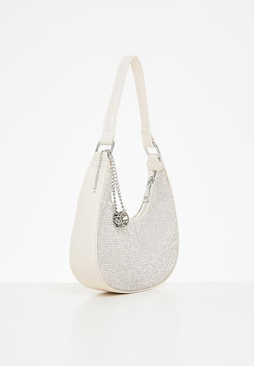 SISSY BOY - Glitter mini saddle bag - cream