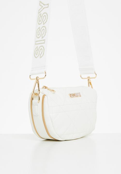 SISSY BOY - Quilted half moon bag - white