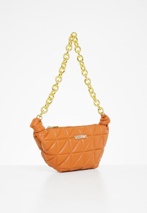SISSY BOY - Half moon quilted bag - orange