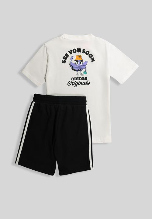 adidas Originals - Short tee set - white & black
